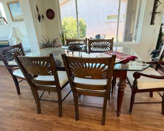 Cherry Dining table 6 chairs