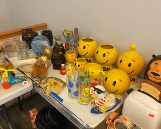 McCoy Smiley cookie jars and other smiley pieces
