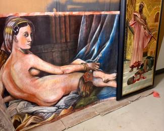 $200 Art - canvas painting of nude lady a reproduction of the famous oil painting "Grande Odalisque". 