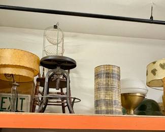 Various vintage lampshades