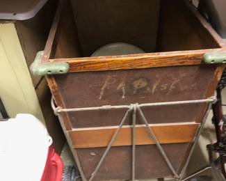 Industrial metal rolling “flour” bin