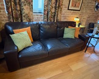 $500 - Black leather sofa 