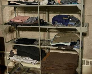 Steel clothing or storage rack on casters