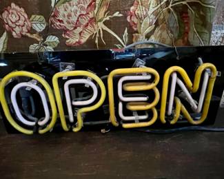 $300 Light fixture - Vintage Neon Open Sign. 