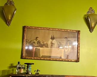 Framed art - Last supper or Supper at Emmaus. Price $125