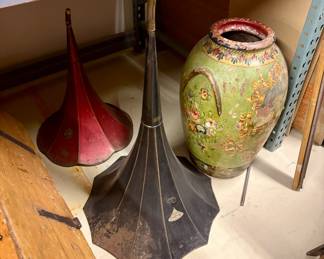 Vintage Horns for Phonograph & Vase
