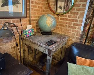 Distressed wooden table in a rustic style. Price $200
