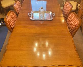 French Provincial drop leaf dining table