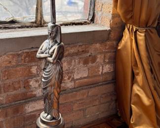 Greek Revival Caryatid Pedestal with Urn /Planter. Measures 40" H. Photo 1 of 4. 