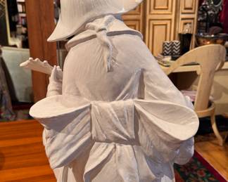 Porcelain Sculpt by Domenico Poloniato on Stand. Sculpt Measures  24.81" H x 13.78" W x 11.82" D (Not Including Stand). Photo 4 of 5. 