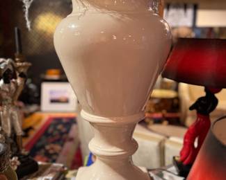 Vintage Haeger Pottery Floor Vase in White. Measures 12" D At Widest and 23" H. 