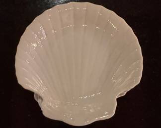 Set of 8 White Porcelain Shell Dishes. Each Measures 5" D. Photo 1 of 2. 