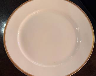 Pope Bosser Porcelain Gold Rim China. Items Include: Set of 8 Dinner Plates, Set of 3 Bread & Butter Plates, 2 Fruit Bowls, 3 Serving Platters, 1 Serving Bowl, 1
Oval Vegetable Server. Photo 1 of 4. 