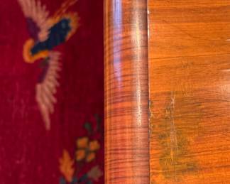 Walnut Art Deco Dining Table. Measures 74" L x 37" D x 30" H with 25.5" Clearance. Photo 8 of 10. 