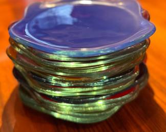 Vintage Murano Ruffle Rimmed Dishes - Multicolored. Photo 2 of 2. 