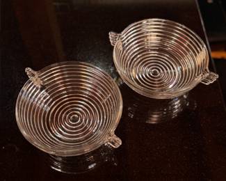 Anchor Hocking Manhattan Art Deco Bowls. 4 Measures 7.5" D, 8 Measures 4.5" D & 5 Measure 9" D. Photo 2 of 2. 