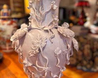 Antique Blanc de Chine Porcelain Vase. Measures 18" H & 12" W at Widest. Photo 1 of 5. 