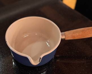 Vintage Michael Lax Copco Blue Lidded Saucepan. Photo 2 of 4. 