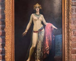 Portrait of Semi-Nude Woman. Signed by Artist, Androws. Photo 1 of 2. 