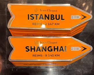 Vintage Veuve Clicquot Shanghai & Istanbul Destination Champagne Arrow Tins. Photo 2 of 4. 