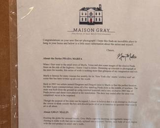 Gray Malin Dawn, Prada Marfa Fine Art Photography. Measures 30" W x 24" H Overall. Photo 2 of 2. 