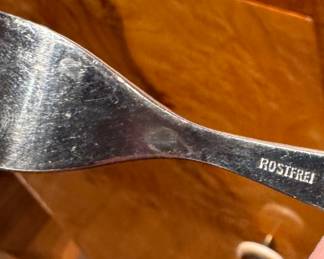 Set of 6 Stainless Steel Canape Forks. Photo 2 of 2. 