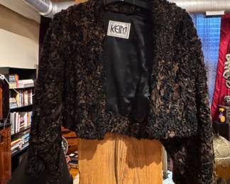 Curly Lamb Wool Bolero. 