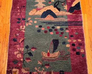 Art Deco Chinese Peking Rug. Measures 3' x 5'. Photo 1 of 2. 