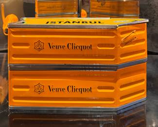 Vintage Veuve Clicquot Shanghai & Istanbul Destination Champagne Arrow Tins. Photo 1 of 4. 
