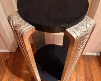 Art Deco Pedestal with Silver Gilt Waterfall Edge "Legs." Measurements to Come! Photo 2 of 3. 