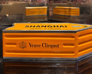 Vintage Veuve Clicquot Shanghai & Istanbul Destination Champagne Arrow Tins. Photo 3 of 4. 