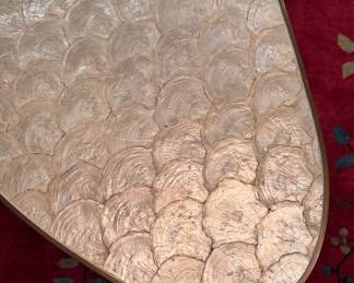 Sculptural Mid-Century Modern Cocktail Table with Freeform Biomorphic Top and Slender Metal Legs. Likely Italian or French Manufacture, circa 1950s–1960s. Measures 68" W x 26" D x 16" H. Photo 4 of 7. 