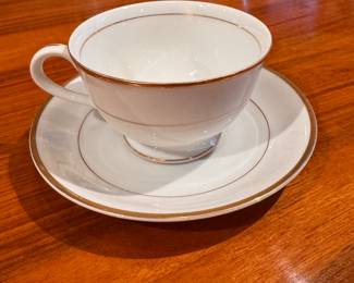 Noritake, Harmony House and M & Z Gold Rim Porcelain Tea Cups & Saucers. Photo 1 of 4. 