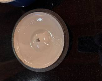 Vintage Le Creuset Blue Lidded Saucepan. Photo 3 of 4. 