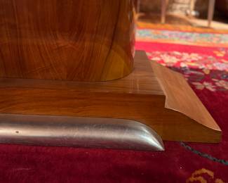 Walnut Art Deco Dining Table. Measures 74" L x 37" D x 30" H with 25.5" Clearance. Photo 10 of 10. 