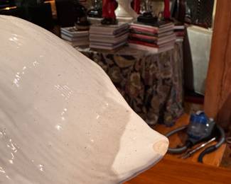 Porcelain Sculpt by Domenico Poloniato on Stand. Sculpt Measures  24.81" H x 13.78" W x 11.82" D (Not Including Stand). Photo 3 of 5. 