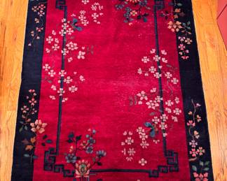 Art Deco Chinese Peking Rug. Measures 4' x 6'. Photo 1 of 4. 