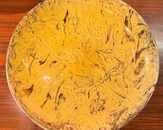 Sascha Brastoff Surf Ballet (Marbled Gold & Black Glaze China). Pieces Include: Set of 8 Dinner Plates, Set of 8 Salad Plates, Set of 8 Cups & Saucers. Photo 2 of 2. 