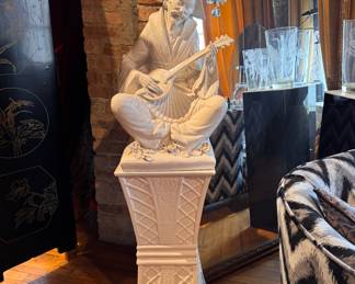 Porcelain Sculpt by Domenico Poloniato on Stand. Sculpt Measures  24.81" H x 13.78" W x 11.82" D (Not Including Stand). Photo 1 of 5. 
