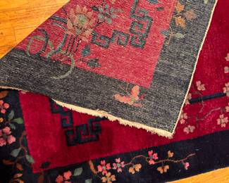 Art Deco Chinese Peking Rug. Measures 4' x 6'. Photo 4 of 4. 