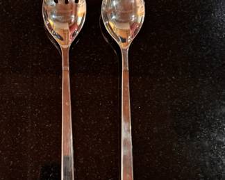 Silver Plate Salad Serving Set. 