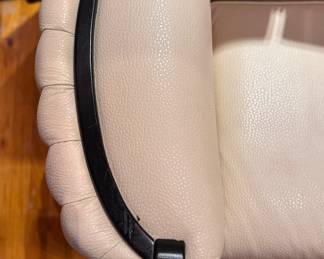 Art Deco Sofa with Channel Sides. Some Wear & Tear on Right Facing Cushion and Side of Sofa. Measurements to Come. Photo 3 of 7.