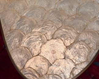 Sculptural Mid-Century Modern Cocktail Table with Freeform Biomorphic Top and Slender Metal Legs. Likely Italian or French Manufacture, circa 1950s–1960s.  Measures 68" W x 26" D x 16" H. Photo 5 of 7. 