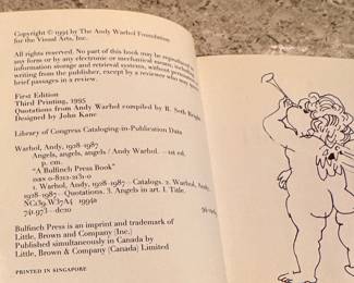 Angels, Angels, Angles by Andy Warhol Book. Photo 2 of 2. 