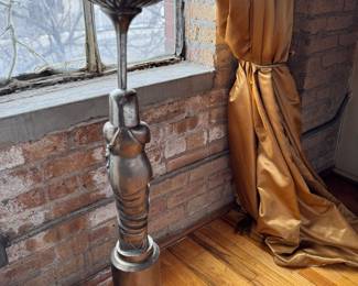 Greek Revival Caryatid Pedestal with Urn /Planter. Measures 40" H. Photo 2 of 4. 