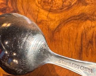 Incomplete Set of Stainless Steel Flatware with Lucite Handles. Photo 2 of 2. 