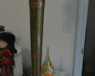 Brass and copper vase 35"