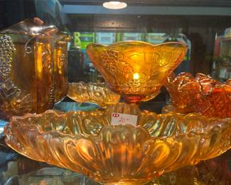 Vintage gold glassware