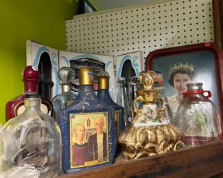 Vintage whiskey decanters 