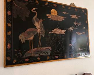 hand painted Asian wall art